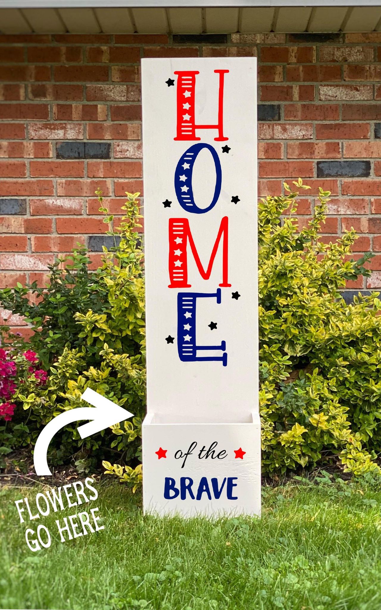 Porch Planter - Home of the brave