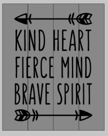 Kind heart fierce mind 14x17